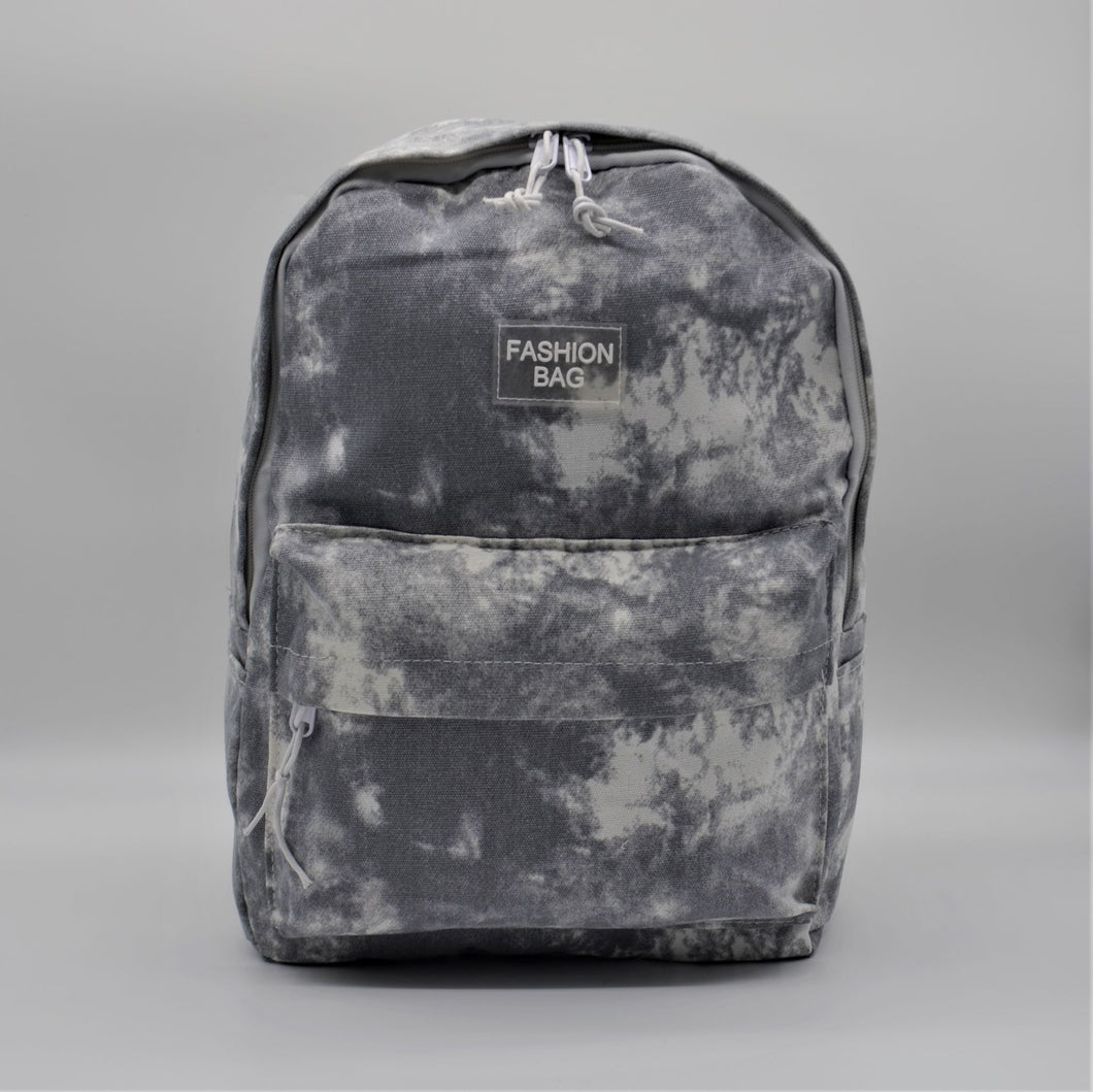 Tie-Dye Pattern Backpack Grey