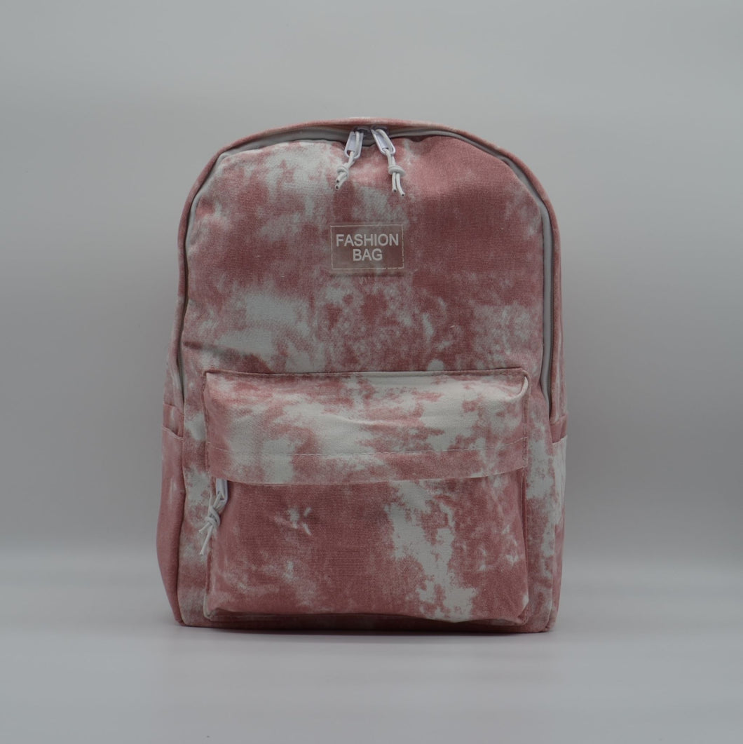 Tie-Dye Pattern Backpack Coral Pink