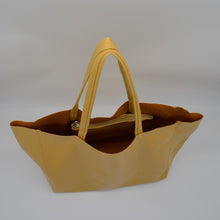 Load image into Gallery viewer, Soft Leather Unstructured Tote Bag Lemon
