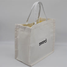 Load image into Gallery viewer, Canvas Merci Printing Tote Bag WHITE
