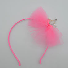Load image into Gallery viewer, Girls Crown with Lace Bow Headband
