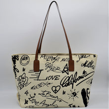 Load image into Gallery viewer, Graffiti Canvas Shoulder Bag BROWN
